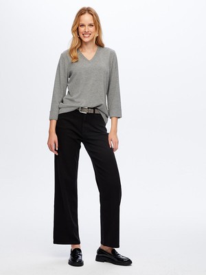 Faik Sönmez V Yaka Truvakar Kol T-Shirt W26TSH002