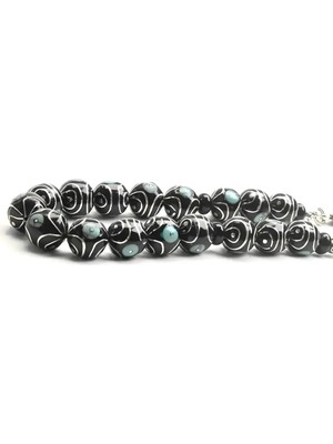Blackcraft Turkuaz Firuze ve Oltu Taşı Zaza Tespih