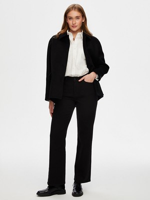 Faik Sönmez Kaşmir Karışımlı Önden Düğmeli Kaban W26KBN010