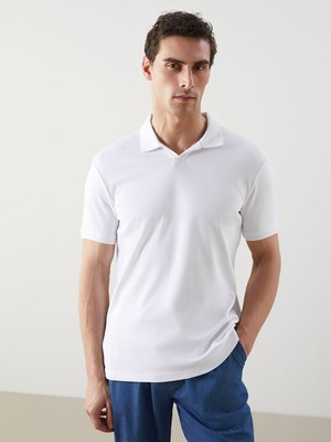 Lc Waikiki Yeni Sezon Polo Yaka Düz Interlok Erkek Tişört