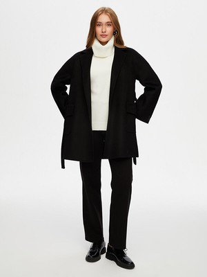 Faik Sönmez Kaşmir Karışımlı Beli Kuşaklı Kaban W26KBN011