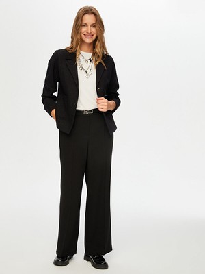 Faik Sönmez Kendinden Simli Örme Ceket W26CKT024