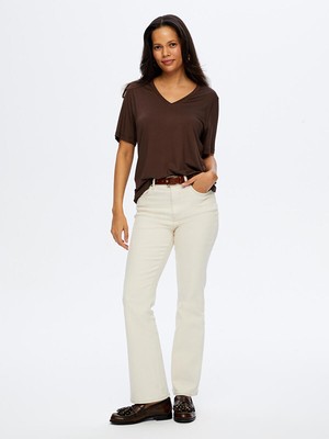 Faik Sönmez V Yaka Kısa Kol T-Shirt W26TSH008