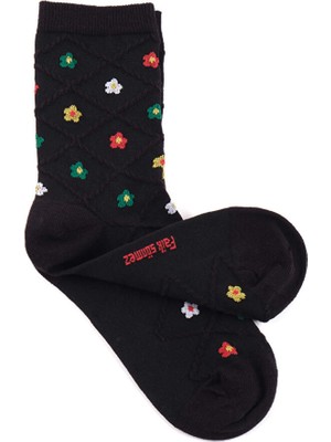 Faik Sönmez Baklava Çiçek Jakarlı Soket Çorap W26CRP016