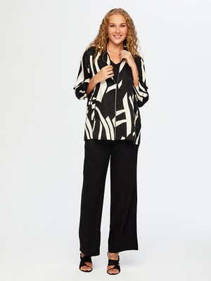 Faik Sönmez Monochrome Desen Fermuarlı Tunik W26TNK006