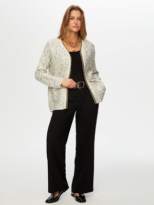 Faik Sönmez Simli Triko Ceket Hırka W26TRH006