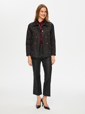 Faik Sönmez Taş Detaylı Kısa Trençkot S26TNC004