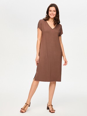 Faik Sönmez Troklu Örme Elbise S26ELB002