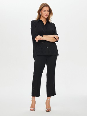 Faik Sönmez Delik Işi Detaylı Uzun Kol Şık Tunik S26TNK003