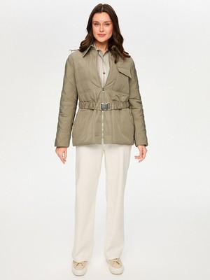 Faik Sönmez Beli Lastik Kemer Detaylı Kapitone Mont S26KMT001