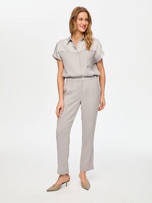 Faik Sönmez Beli Lastikli Comfort Fit Krep Pantolon S26PNT022