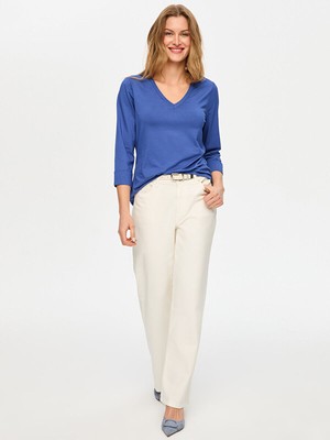 Faik Sönmez V Yaka Truvakar Kol T-Shırt S26TSH005