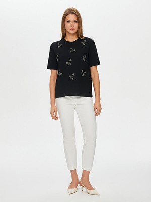 Faik Sönmez Boncuk Nakış Detaylı Triko Bluz S26TRB001