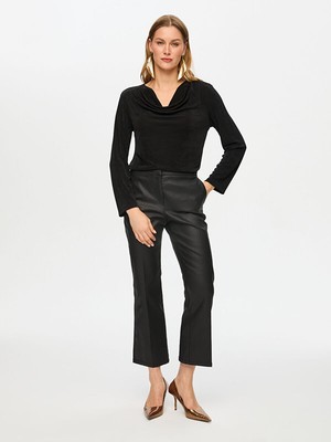 Faik Sönmez Deri Görünümlü Straıght Fıt Pantolon S26PNT040