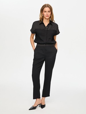 Faik Sönmez Beli Lastikli Comfort Fit Krep Pantolon S26PNT022