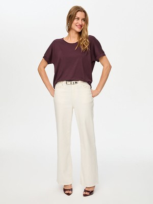 Faik Sönmez Yuvarlak Yaka Düşük Kollu T-Shırt S26TSH003