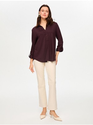 Faik Sönmez V Yaka Truvakar Kol T-Shırt S26TSH006