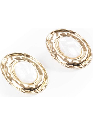 Faik Sönmez Inci Detaylı Yuvarlak Küpe W26KUP007