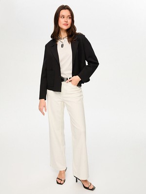 Faik Sönmez Astarsız Cepli Örme Ceket S26CKT020