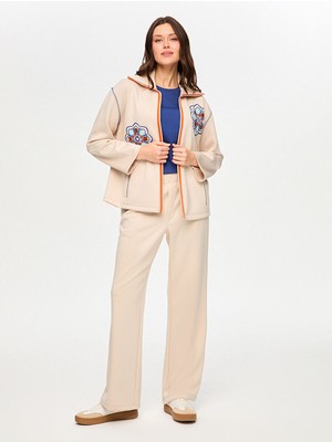 Faik Sönmez Kontrast Dikiş ve Patch Detaylı Modallı Eşofman Üst S26ESU005