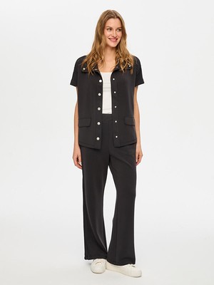 Faik Sönmez Dikiş Detaylı Modallı Kısa Kol Eşofman Üst S26ESU002