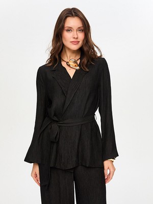 Faik Sönmez Kendinden Dokulu Kimono Ceket S26KMN003