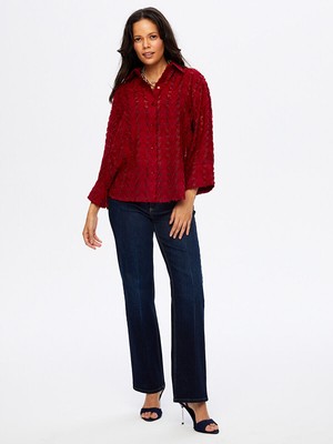 Faik Sönmez Kendinden Jakarlı Şık Gömlek W26GML020