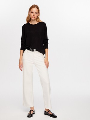 Faik Sönmez Bisiklet Yaka Basic Triko Bluz W26TRB021