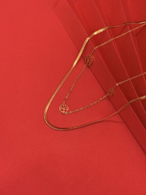 Ikili Yaşam Ağacı Kolye