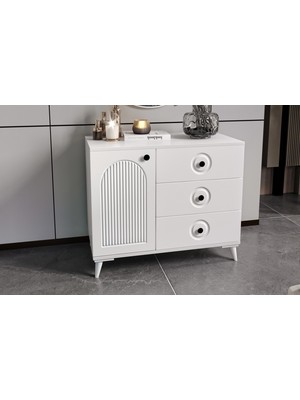 Guneystore Oslo Komple Mdf Beyaz Şifonyer