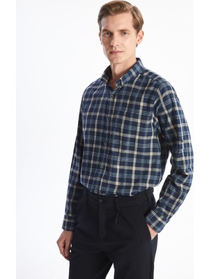Lc Waikiki Yeni Sezon Regular Fit Uzun Kollu Ekose Poplin Erkek Gömlek