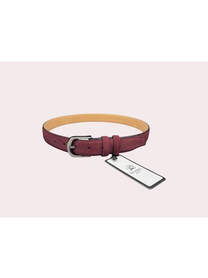 İstanbul Belt Hakiki Süet Kadın Deri Kemer – 3 CM – Gümüş Ton Tokalı, Dayanıklı, Şık & Gerçek Deriden Kemer