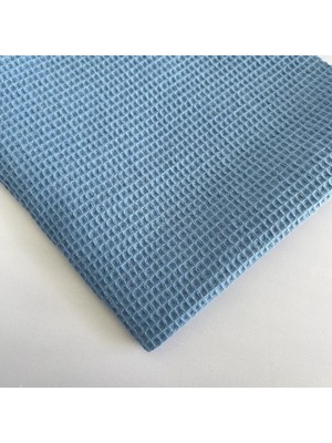 Kaf Kumaş Küçük Kareli Waffle Pike | Kumaş Eni: 150 cm | Mavi