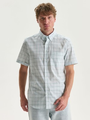 Lc Waikiki Yeni Sezon Regular Fit Kısa Kollu Ekose Poplin Erkek Gömlek