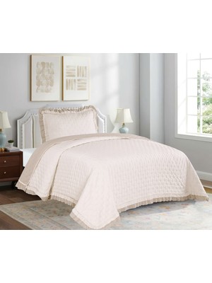 Goblette Home Lara Tek Kişilik Volanlı Yatak Örtüsü Takımı - 180X240 cm