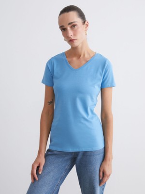 Lc Waikiki Yeni Sezon V Yaka Kadın Tişört