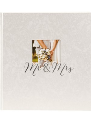 Goldbuch Yapıştırmalı Düğün Fotoğraf Albümü – Mr. & Mrs. | 30X31 Cm, 60 Sayfa, Gümüş Yaldız Baskı