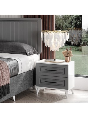 Guneystore Sport Komple Mdf Antrasit - Beyaz Komodin