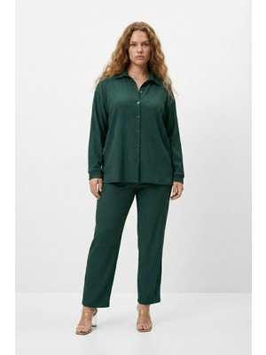 Bürümcük Gömlek Yaka Düğmeli  Alt Üst Takım Tesettüre Uygun  2xl 6xl