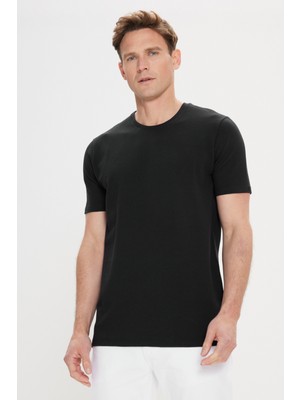Altınyıldız Classics Slim Fit Dar Kesim Bisiklet Yaka Kısa Kollu Yumuşak Tuşeli Basic Tişört