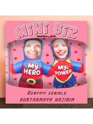 Ejoya Minibiz Hero Kişiye Özel Fotoğraflı Ikili Yastık Seti 116252