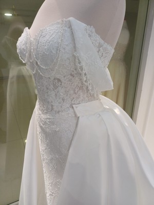 Zöhra Avcı Gelinlik Ve Moda Balık Model Inci Desenli Dantel Kaplama