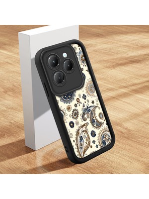 HONTINGA Infinix Hot 40 Pro ile Uyumlu Kılıfı Düşüme Önleyici Basitlik Anti Düşme Kamera Korumali Klasik Desenler Siyah Desen Yumuşak Silikon Telefon Kılıfı Kadın ve Erkek Için Uygundur K2-0214