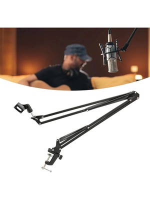 Corcoz Masaya Monteli Katlanır Ayarlanabilir Profesyonel Stüdyo Kayıt Youtuber Mikrofon Stand