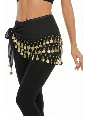 Massaltay Kadın Şakira Kemer – Parlak Taşlı Metal Zincir Kemer, Bel Aksesuarı