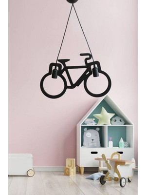 PremiumPort Nostaljik Ahşap Bisiklet Dekoratif Lamba, Çocuk Odası ve Modern Tasarım