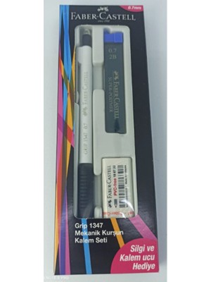Faber-Castell Faber Grip 1347 Beyaz 0.7mm Mekanik Kurşun Kalem Seti Uzun Ömürlü Mekanizma