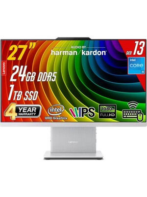 Lenovo Ideacentre 27IRH9 Intel Core I5-13420H 24GB 1tb 27 Fhd Freedos Beyaz All In One Bilgisayar