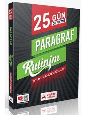 Paraf Akademi Tyt 25 Günde Rutin Paragraf Branş Denemeleri