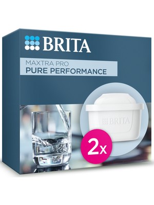 BRITA MAXTRA PRO Pure Performance Yedek Su Arıtma Filtresi, 2’li
